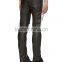 Get Yourself a Pair of These Mens Black Leather Pants Online With Color Block Red And White Panels
