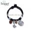 Fashion wax rope coir zinc alloy pendant necklace jewelry 2016 Valentine gift