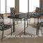 Z651-2 Hotel room Industrial non-woven fabrics black metal dining chair