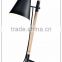 wood tripod floor lamp in white or black painted shade