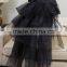Long Sexy Black Pleated Girl Skirt High Fashion Side Slit Skirt Woman Tutu Skirt