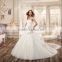 VDN29 Classic Glamorously Beautiful Bridal Gown Floor Length Beaded Appliqued Crepe Princess Wedding Dress for Weddings