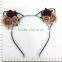 Cute fabric flower metal ear headband cute alice band