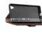 New Product PU Leather Classic Book Folio Case for Sony C6 with Card Slot and Stand