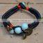2016Hot Sales Nylon Weave Handmade Ceramic Bead Bracelet