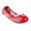 2016 new model ladies soft shoes stripe foldable flats women pump shoes