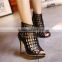 2016 factory wholesale women high heel sexy sandal boots PZ4186