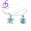 2016 Handsome K5 opal tortoise earrings turtle shaped opal earrings