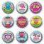 Custom Round Shap LED Light Up Badges Led Flashing badge LED name
