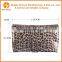 2014 best seller leopard pu bag nylon hair& wood handle 24 Piece Make up Cosmetic Brush Set In Pretty Pouch