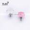 1 2/7 inch furniture hardware depression pink cabinet glass handle with zinc