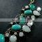 vintage bronze green stone cabochon chunky choker women statement necklace fashion chic jewelry 2013 6390022