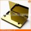 Business card use silver and golden stainless steel metal card holder with polished surface and engraving Logo
