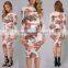 Bonvatt 2017 Printing bandage dress skirt suits