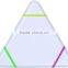 Triangle 3 colors in 1 highlighter for promotion triangle shape items gifts clear highlighter pen/triangle for trampoline