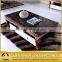 high quality coffee table with mirror rose stainless steel frame 874-1#