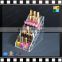 2016 Crystal Knobs Countertop 3 Drawers Acrylic Makeup Organizer Box with Top Lid