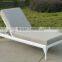 Hot Sell Black Wicker Lounger With Wheels Bathtub Lounge Chair