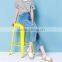 2017 latest jeans tops girls light blue wash ripped jeans for women