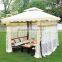 Home garden waterproof tent Iron outdoor leisure gazebo/garden metal pavillion with curtain