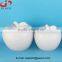Hot sales home decoration glazed white ceramic apple figure