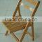 natural wood slat folding chair for party/event/church/dining/restaurant