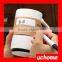 UCHOME Black White Message Ceramic Mug With Lid Spoon Creative Cup With a Pen