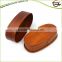 Wholesale Oval Wood Bento Lunch Box Leakproof 2 Layer