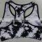 Young girl's tie dye yoga sports seamless bra