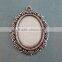 Fancy Silver Rectangle Frame Gemstone Setting Rectangle Bezel Charm
