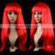 Cheap Women Cosplay Multi-color Long Straight Synthetic Wig Halloween Party Wig