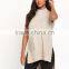 Cold Shoulder Draped Waterfall Front Knitwear Long Line Design Knitwear