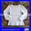 Wholesale White Plain Comfortable child clothing Custom Top Quality Child Long Sleeve T-shirt