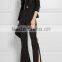 2017 wholesale women seamless black stretch knit slimming bodysuits with zipper