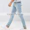 New Fashion Stretch Slim Jeans With Rips In Mid Wash for man