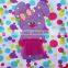 2015 new baby girls color dot bunny Easter dress with necklace and bow set