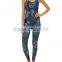 Wholsale OEM casual women sports tank top gym jogging wear printed yoga wear set