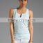100% Cotton Split v Neck Tanks