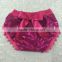 Toddler Kids Girl Sequins bloomer Tie Bow Elastic Waist Trousers pom pom diaper covers hot pink sparkle glitter bloomers