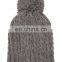 fashional winter warm soft cozy customized jacquard pompom beanie
