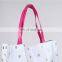 Women White Dots Printing Handle Bag Vinyl Shoulder Crossbody Bag