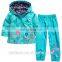 New Multiple Colors Bomber Raincoat Kids Custom Rain Coat Flower Wholesale Nylon Jacket With Blazer Pants