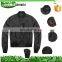 Black Custom Flight Bomber Jacket wholesale with red tap