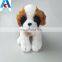 Lovely 20cm Switzerland plush Saint Bernard dog toys with barrel custom logo