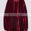 Unisex Oversized fit Burgundy Velvet Hoodie / Pullover Premium Quality / Dropped Shoulder / Rear Neck Badge YEEZY