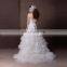 Gorgeous Sweet Heart Pleated Beaded Ruffle Wedding Dress Chapel Train