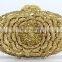 gold color beaded purse fashion evening clutch bag evening handbag for party