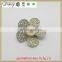 New design wedding rhinestone brooch, flower shape pearl pin brooch