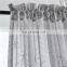 Custom made grey washable voile embroidery curtain fabric