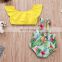 Newbrorn Baby 2pcs Set Baby Girl cute tops +  pineapple flower print shorts Outfit for 0-2years